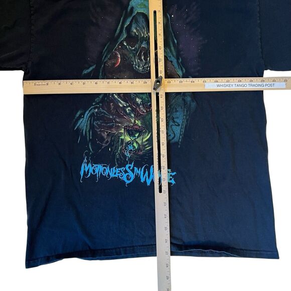 Motionless In White Band Tee Black Grim Reaper T Shirt See Measurements - Picture 3 of 12